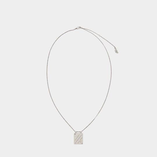 Collier Identity Tag - Alexander McQueen - Métal - Métallique