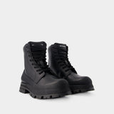 Bottines Wander - Alexander McQueen - Cuir - Noir