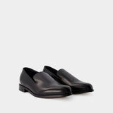 Mocassins Metal Heel - Alexander McQueen - Cuir - Noir/Argenté