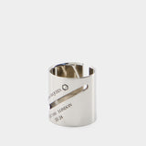 Bague Identity Tag - Alexander McQueen - Métal - Métallique