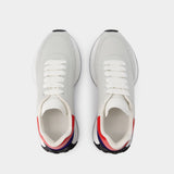 Sneakers Sprint Runner - Alexander McQueen - Cuir - Gris