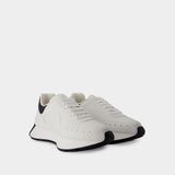 Sneakers Sprint Runner - Alexander McQueen - Cuir - Blanc/Noir