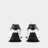 Sneakers Sprint Runner - Alexander McQueen - Cuir - Blanc/Noir