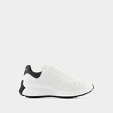 Sneakers Sprint Runner - Alexander McQueen - Cuir - Blanc/Noir