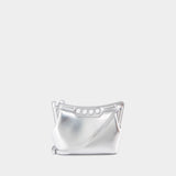 Sac À Main The Mini Peak - Alexander McQueen - Cuir - Argenté