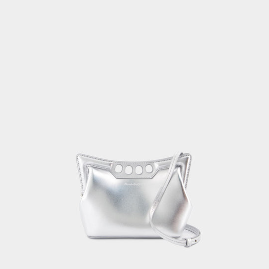 Sac À Main The Mini Peak - Alexander McQueen - Cuir - Argenté