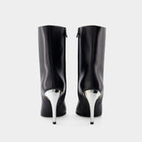 Bottines Seal - Alexander McQueen - Cuir - Noir