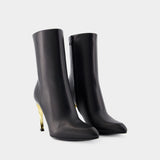 Bottines Seal - Alexander McQueen - Cuir - Noir