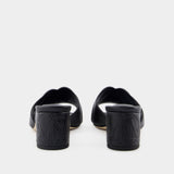Sandales à Talon Seal - Alexander McQueen - Cuir - Noir