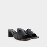 Sandales à Talon Seal - Alexander McQueen - Cuir - Noir