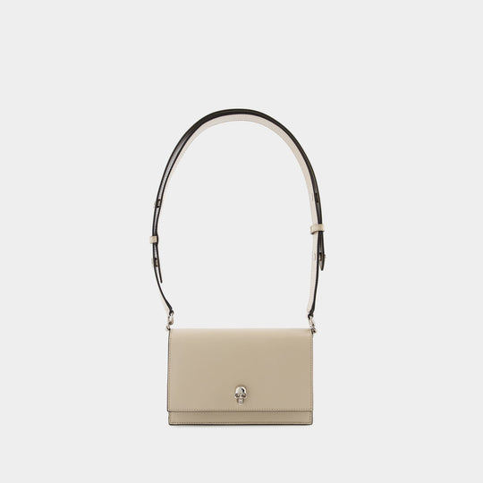 Sac À Bandoulière Small Skull - Alexander McQueen - Cuir - Camel