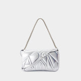 Sac À Bandoulière The Seal Small - Alexander McQueen - Cuir - Argenté