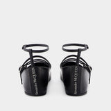 Ballerines Cage - Alexander McQueen - Cuir - Noir