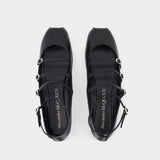 Ballerines Cage - Alexander McQueen - Cuir - Noir