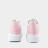 Sneakers Oversized Hybrid - Alexander McQueen - Cuir - Blanc/Rose Pâle