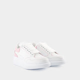 Sneakers Oversized Hybrid - Alexander McQueen - Cuir - Blanc/Rose Pâle