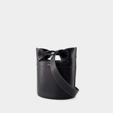 Sac À Bandoulière The Bucket Bow - Alexander McQueen - Cuir - Noir