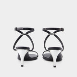 Sandales Armadillo - Alexander McQueen - Cuir - Noir