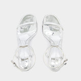 Sandales à Talon Seal - Alexander McQueen - Cuir - Argenté