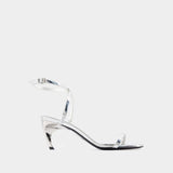 Sandales à Talon Seal - Alexander McQueen - Cuir - Argenté