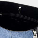 Sac Hobo Skull - Alexander McQueen - Denim - Bleu