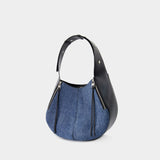 Sac Hobo Skull - Alexander McQueen - Denim - Bleu