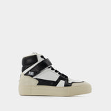 Baskets High-Top ADC en Cuir Blanc et Noir