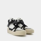 Baskets High-Top ADC en Cuir Blanc et Noir