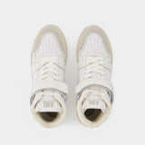 Baskets High-Top ADC en Cuir Blanc