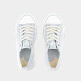 Sneakers Low Top Ami 1980 Snk - Ami Paris - Toile - Bleu Javel