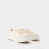 Sneakers Low Top Ami 1980 Snk - Ami Paris - Toile - Ecru