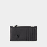 Porte Carte ADC Zippé - AMI Paris - Cuir - Noir