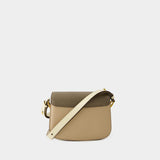Sac à Bandoulière Small Paris - AMI Paris - Cuir - Taupe