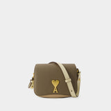 Sac à Bandoulière Small Paris - AMI Paris - Cuir - Taupe