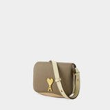 Sac à Bandoulière Small Paris - AMI Paris - Cuir - Taupe
