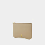 Pochette Paris - AMI Paris - Cuir - Beige