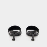 Sandales Groupie M50 - Balenciaga - Cuir - Noir/Or