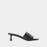 Sandales Groupie M50 - Balenciaga - Cuir - Noir/Or