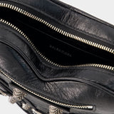 Sac Mini Cag Heart - Balenciaga - Cuir - Noir