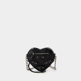 Sac Mini Cag Heart - Balenciaga - Cuir - Noir