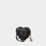Sac Mini Cag Heart - Balenciaga - Cuir - Noir