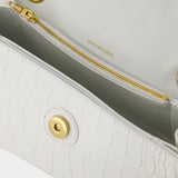 Sac À Bandoulière Crush Chain S - Balenciaga - Cuir - Optic White