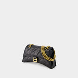 Sac À Bandoulière Crush Chain S - Balenciaga - Cuir - Noir
