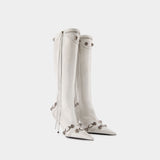 Bottes Cagole H90 - Balenciaga - Cuir - Blanc