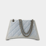 Sac Hobo Crush M - Balenciaga - Denim - Bleu