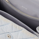 Sac Hobo Crush M - Balenciaga - Denim - Bleu