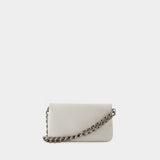 Sac Bb Soft Flap - Balenciaga - Cuir - Blanc