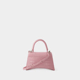 Sac Hourglass Small - Balenciaga - Cuir - Powder Pink