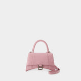 Sac Hourglass Small - Balenciaga - Cuir - Powder Pink