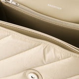 Sac Hobo Crush Chain - Balenciaga - Cuir - Taupe